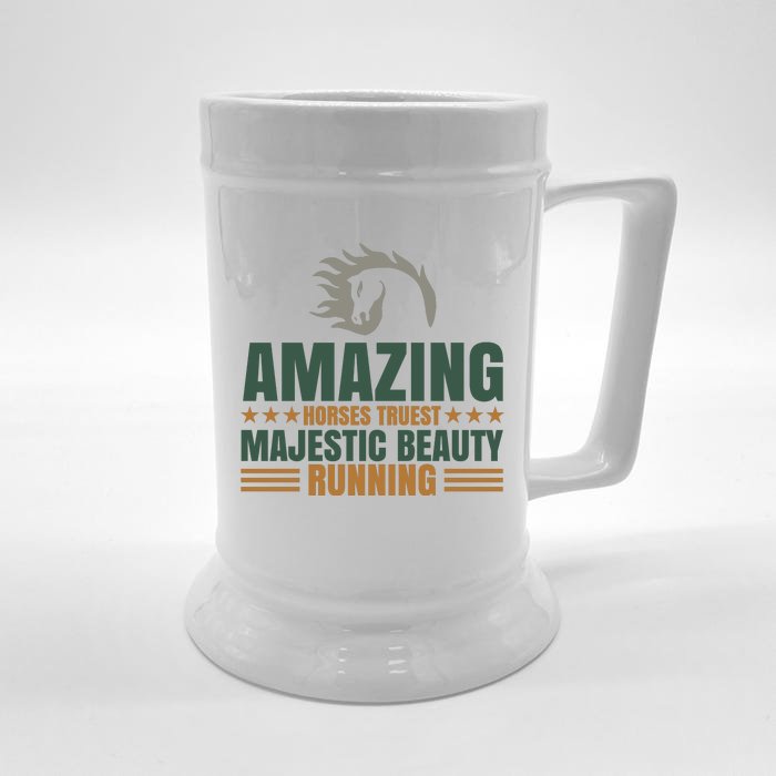 Amazing Horses Trust Majestic Beauty Running Front & Back Beer Stein