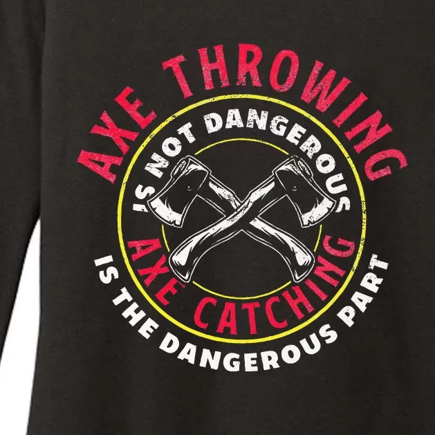 Axe Hatchet Throwing Ax Thrower Axe Catching Womens CVC Long Sleeve Shirt