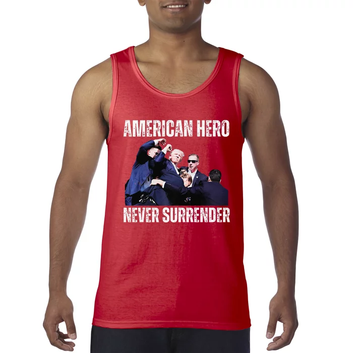 American Hero Trump Survive Assassination Attempt Premium Tank Top