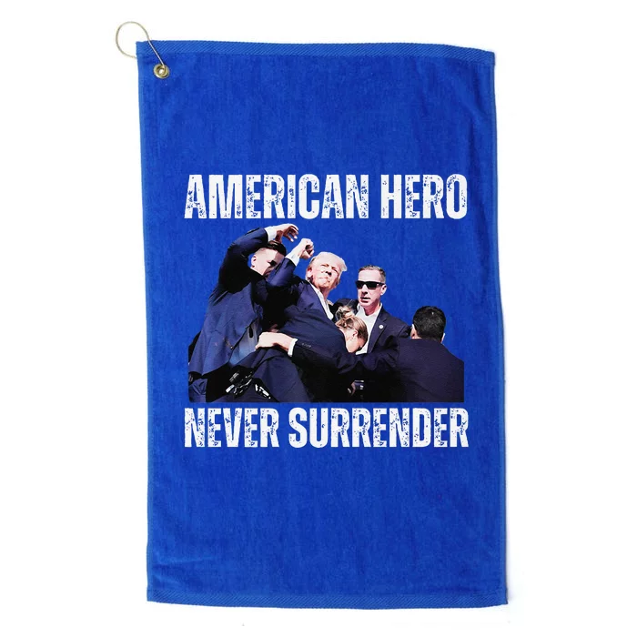 American Hero Trump Survive Assassination Attempt Premium Platinum Collection Golf Towel