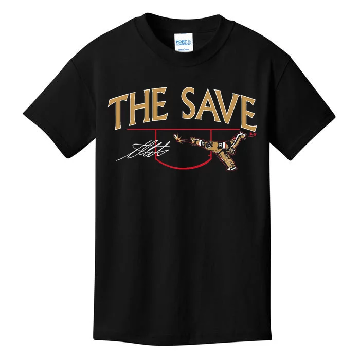 Adin Hill The Save Las Vegas Hockey Kids T-Shirt