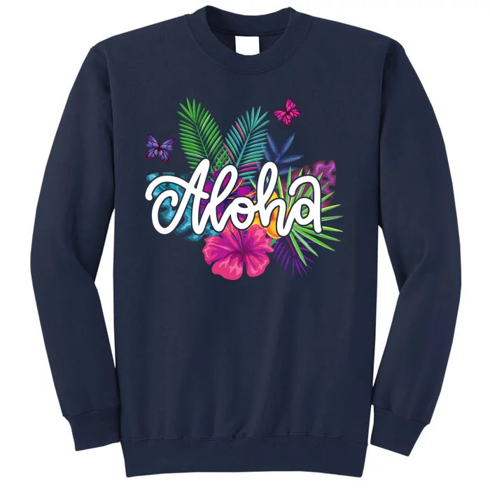 Aloha Hawaii Tropical Beach Tall Sweatshirt