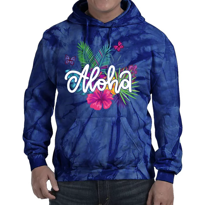 Aloha Hawaii Tropical Beach Tie Dye Hoodie