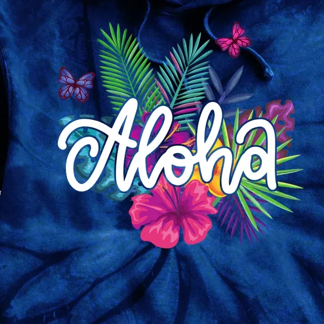 Aloha Hawaii Tropical Beach Tie Dye Hoodie