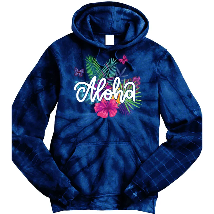 Aloha Hawaii Tropical Beach Tie Dye Hoodie