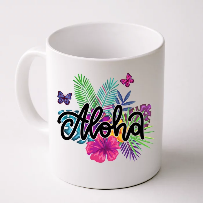 Aloha Hawaii Tropical Beach Front & Back Coffee Mug