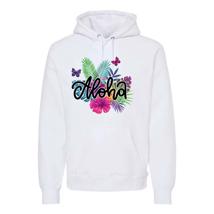 Aloha Hawaii Tropical Beach Premium Hoodie