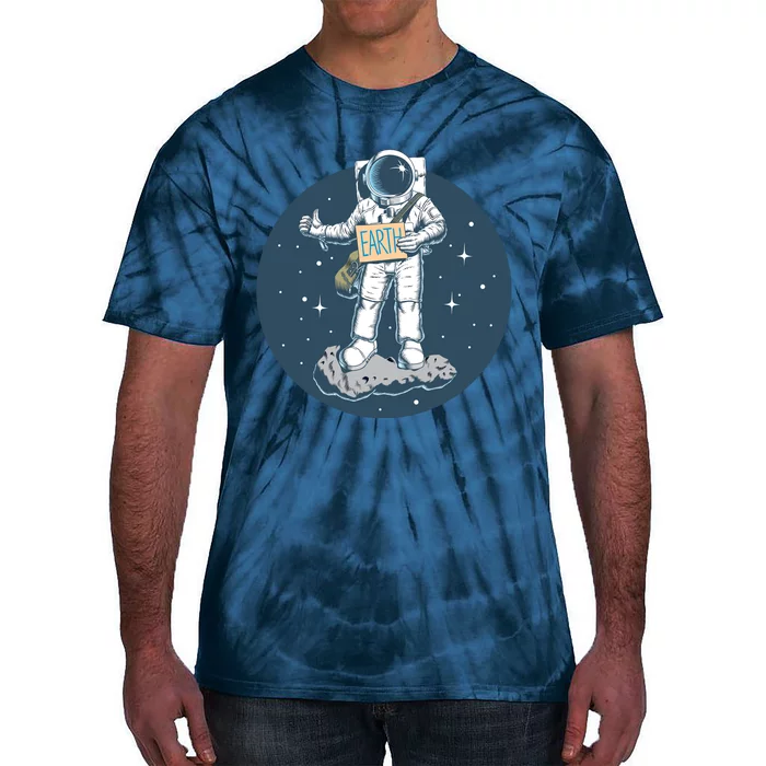 Astronaut Hitchhiking To Earth Tie-Dye T-Shirt