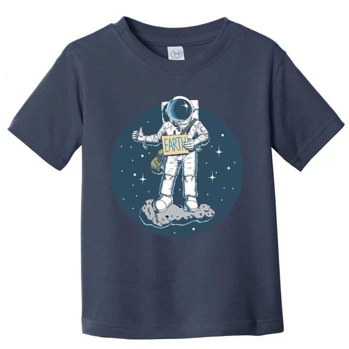 Astronaut Hitchhiking To Earth Toddler T-Shirt