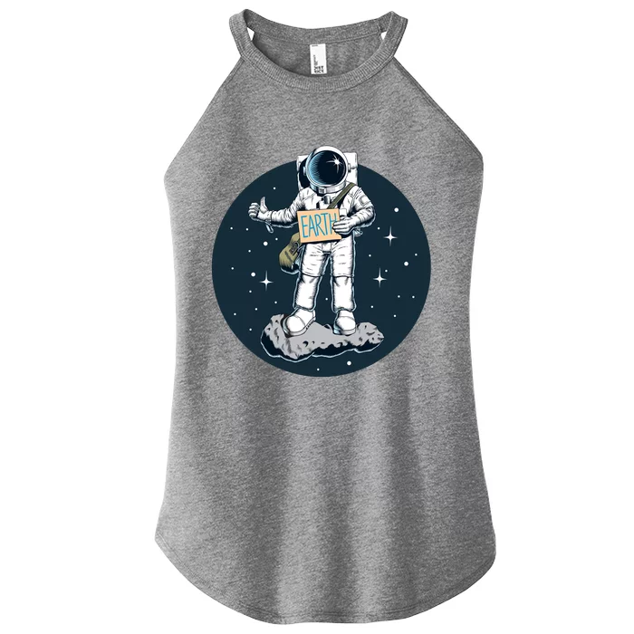 Astronaut Hitchhiking To Earth Women’s Perfect Tri Rocker Tank