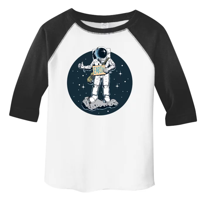 Astronaut Hitchhiking To Earth Toddler Fine Jersey T-Shirt