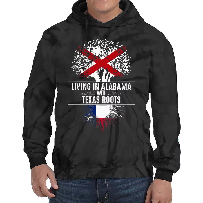 Alabama Home Texas Roots State Tree Flag Love Gift Tie Dye Hoodie