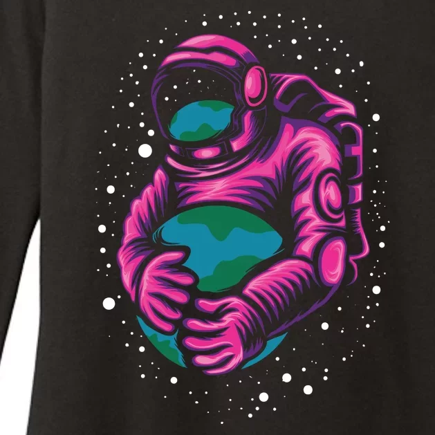 Astronaut Holding The Earth Close Womens CVC Long Sleeve Shirt