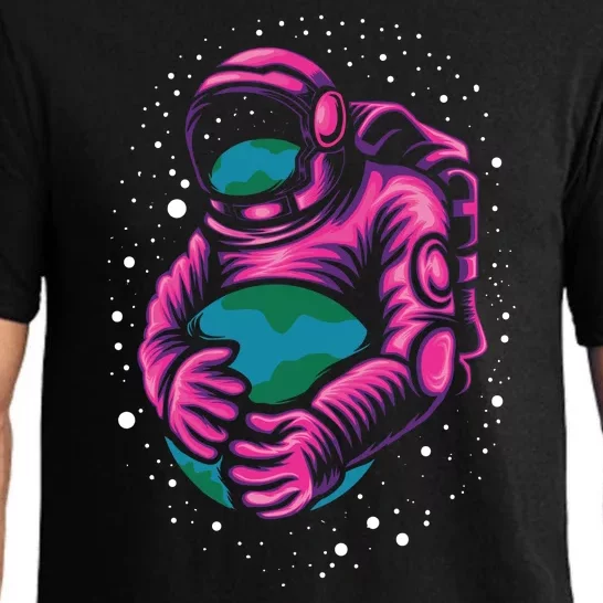 Astronaut Holding The Earth Close Pajama Set