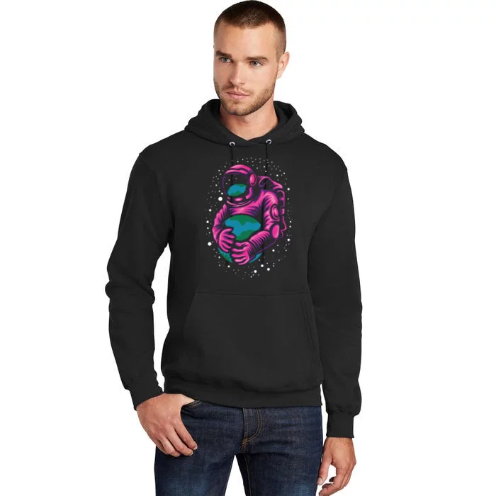 Astronaut Holding The Earth Close Tall Hoodie