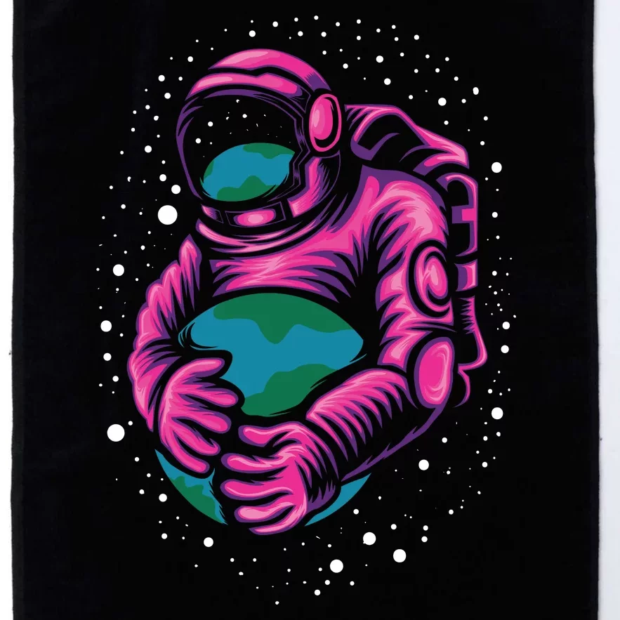 Astronaut Holding The Earth Close Platinum Collection Golf Towel