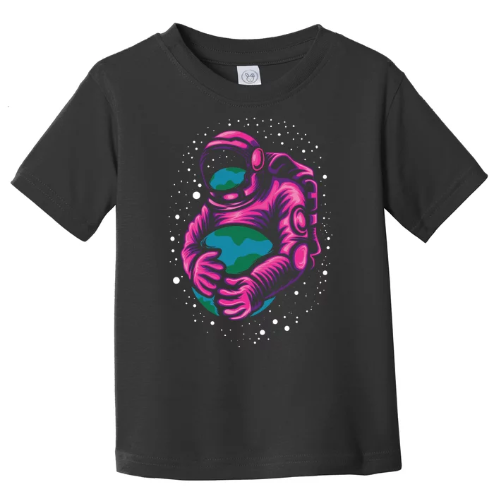 Astronaut Holding The Earth Close Toddler T-Shirt