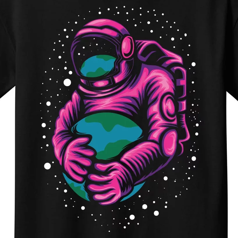 Astronaut Holding The Earth Close Kids T-Shirt