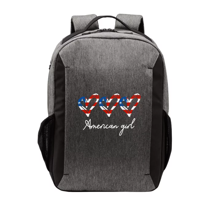 American Heart Us Flag 4th Of July America Patriotic Cool Gift Vector Backpack