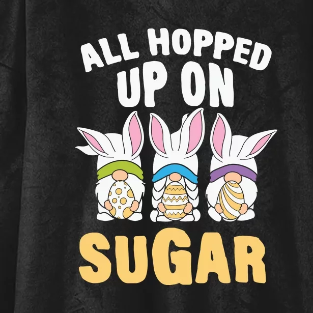 All Hopped Up On Sugar Bunny Easter Day Hooded Wearable Blanket