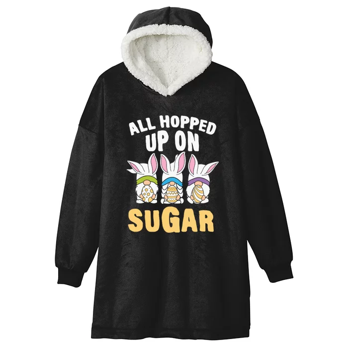 All Hopped Up On Sugar Bunny Easter Day Hooded Wearable Blanket