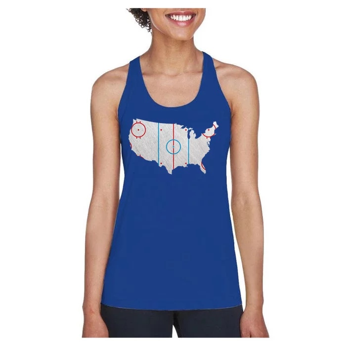 American Hockey USA Women's Racerback Tank