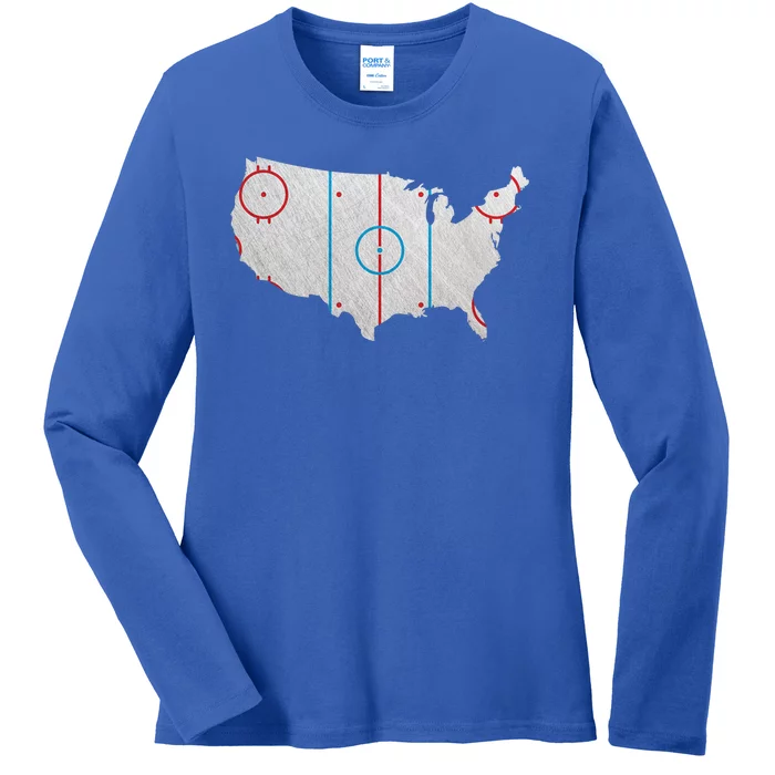 American Hockey USA Ladies Long Sleeve Shirt