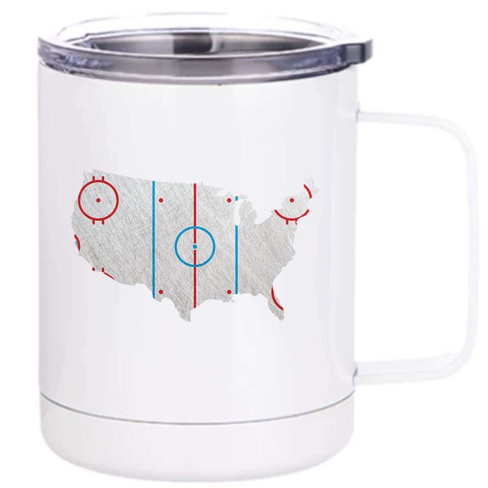 American Hockey USA Front & Back 12oz Stainless Steel Tumbler Cup