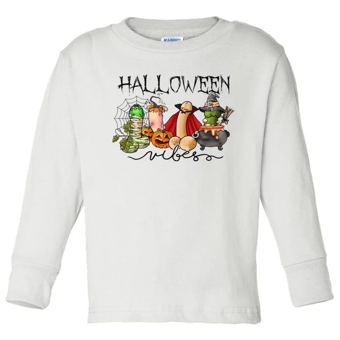 Adult Halloween Vibes For Man Funny Sex Joke Toddler Long Sleeve Shirt