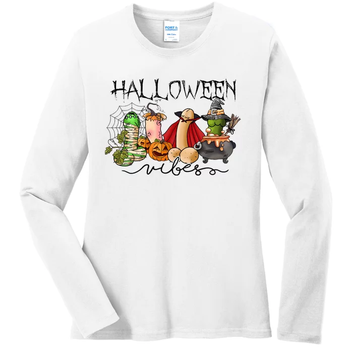 Adult Halloween Vibes For Man Funny Sex Joke Ladies Long Sleeve Shirt