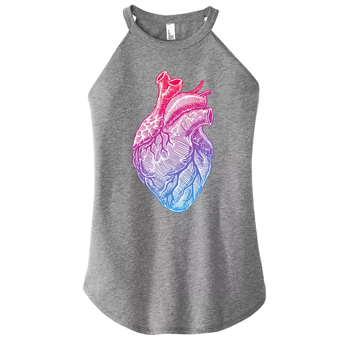 Anatomical Heart Valentines Day For Nurses & Doctors Women’s Perfect Tri Rocker Tank