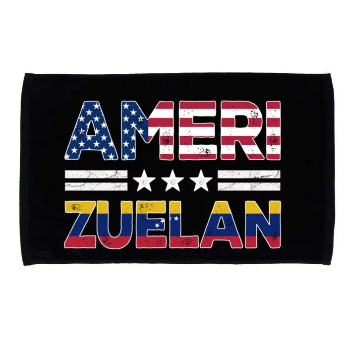 Amerizuelan Half Venezuelan American Flag Us Dual Citizen Gift Microfiber Hand Towel