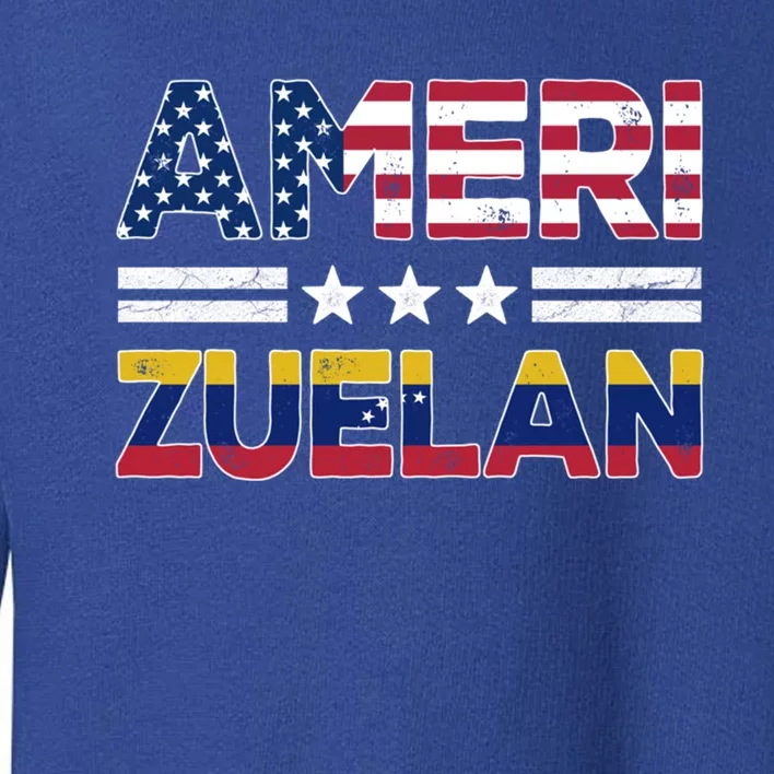 Amerizuelan Half Venezuelan American Flag Us Dual Citizen Gift Toddler Sweatshirt