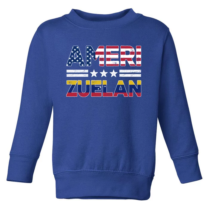 Amerizuelan Half Venezuelan American Flag Us Dual Citizen Gift Toddler Sweatshirt