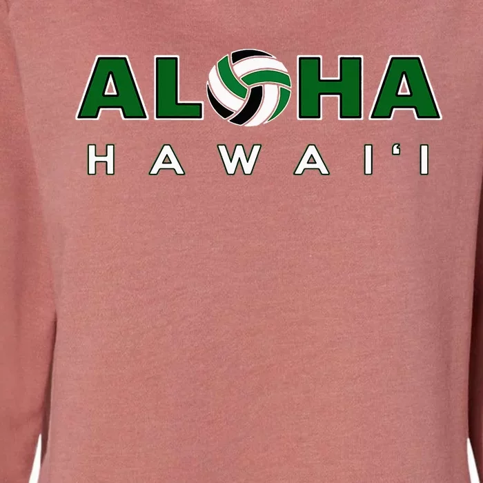 Aloha Hawaii Volleyball Womens California Wash Sweatshirt