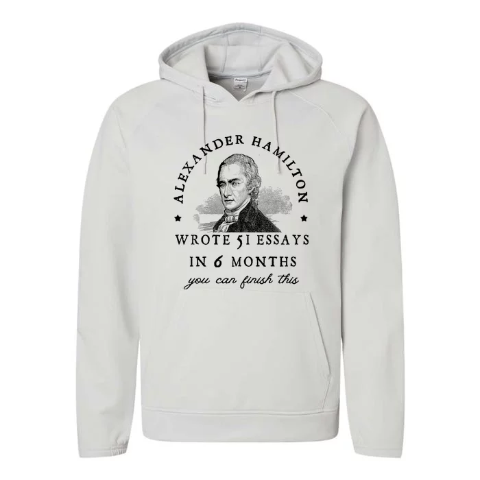 Alexander Hamiton Wrote 51 Essays Iin 6 Months Vintage Performance Fleece Hoodie