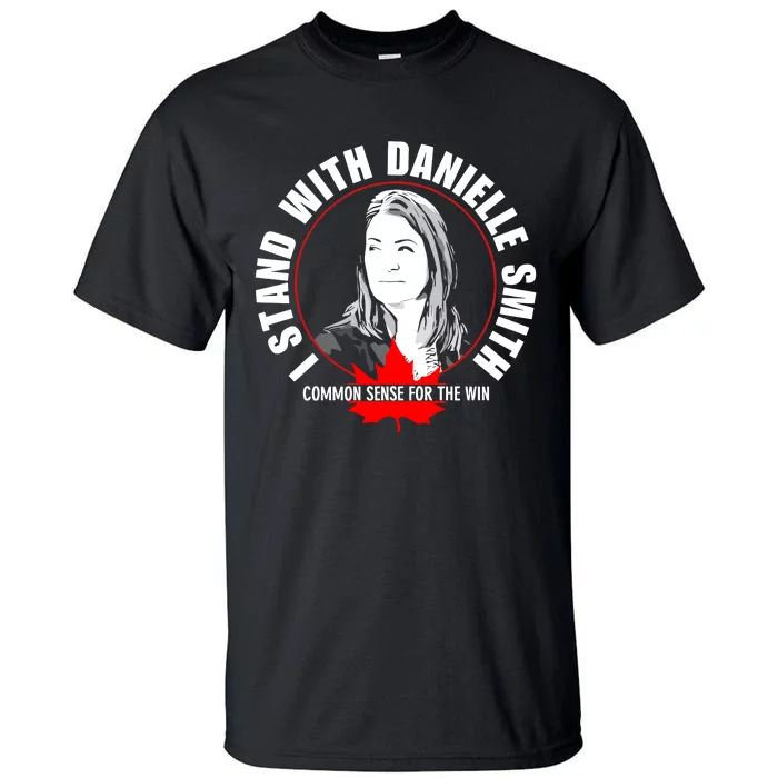 April Hutchinson Wearing I Stand With Danielle Smith Bella Canvas Signature Tall T-Shirt