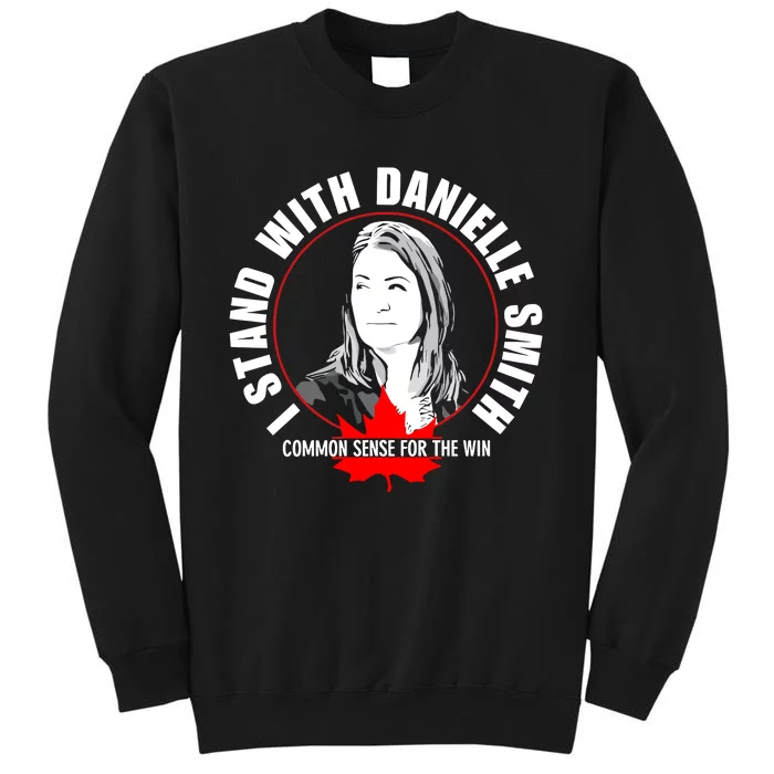 April Hutchinson Wearing I Stand With Danielle Smith Bella Canvas Signature Tall Sweatshirt