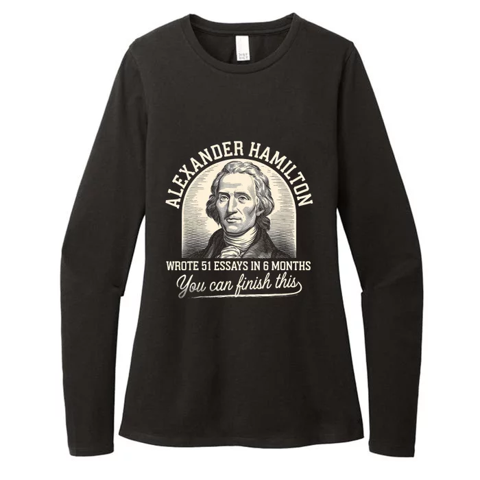 Alexander Hamilton Wrote 51 Essays In 6 Months Vintage Womens CVC Long Sleeve Shirt