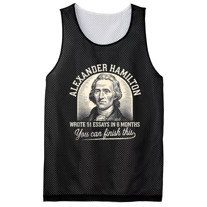 Alexander Hamilton Wrote 51 Essays In 6 Months Vintage Mesh Reversible Basketball Jersey Tank