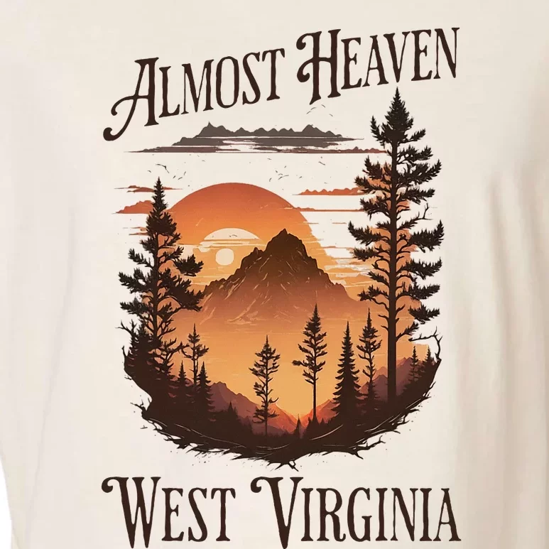 Almost Heaven West Virginia Garment-Dyed Women's Muscle Tee