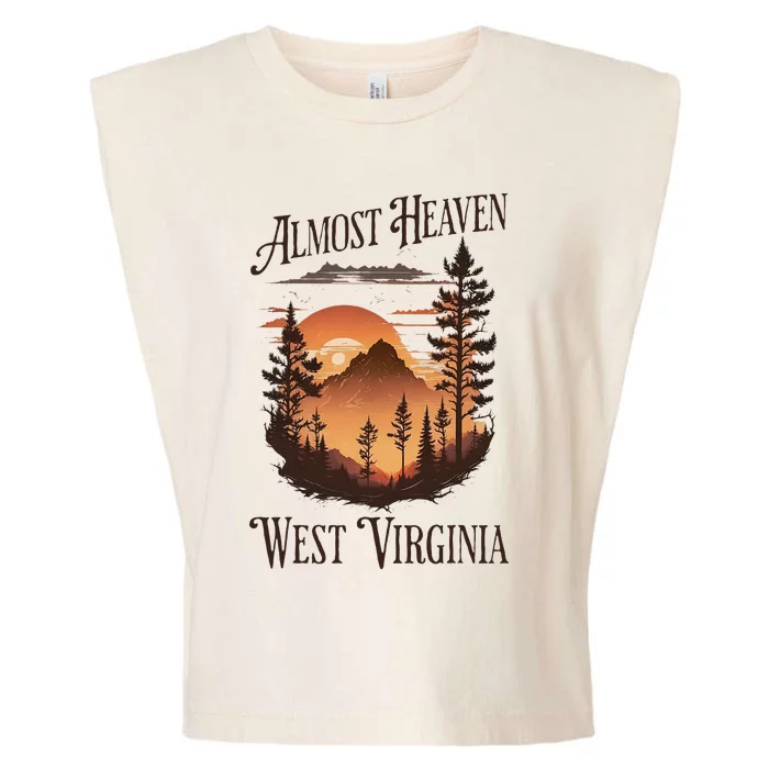 Almost Heaven West Virginia Garment-Dyed Women's Muscle Tee