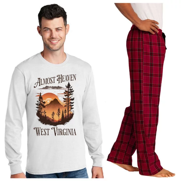 Almost Heaven West Virginia Long Sleeve Pajama Set