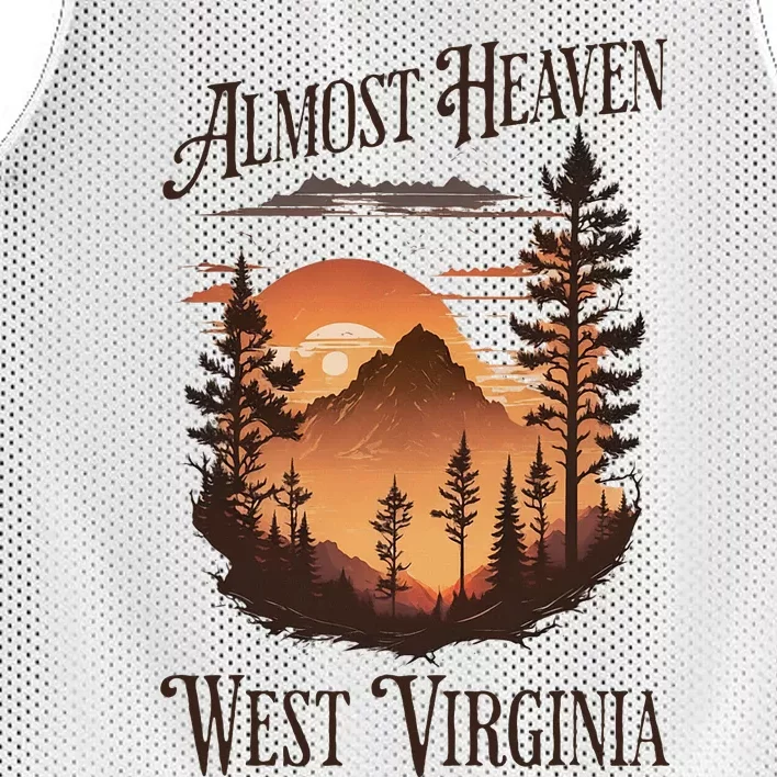 Almost Heaven West Virginia Mesh Reversible Basketball Jersey Tank