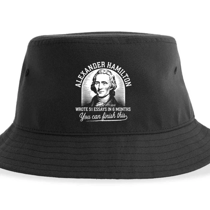 Alexander Hamilton Wrote 51 Essays In 6 Months Vintage Sustainable Bucket Hat