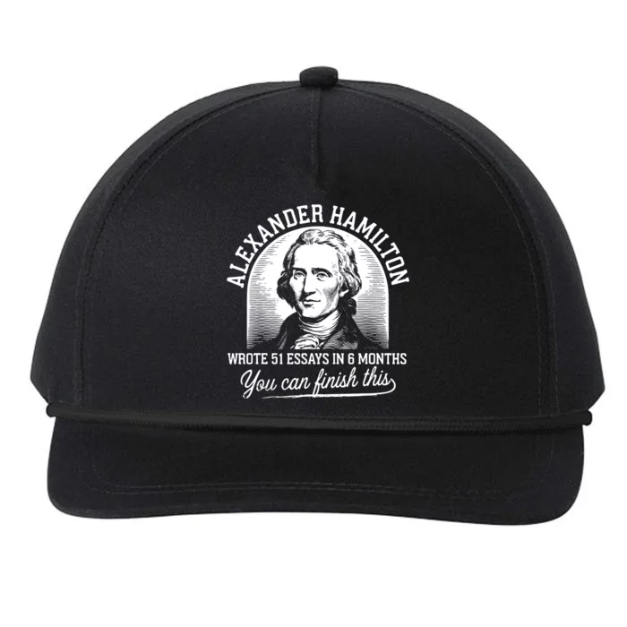 Alexander Hamilton Wrote 51 Essays In 6 Months Vintage Snapback Five-Panel Rope Hat