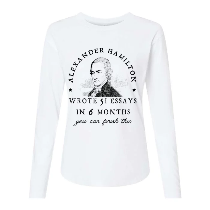 Alexander Hamiton Wrote 51 Essays Iin 6 Months Vintage Womens Cotton Relaxed Long Sleeve T-Shirt