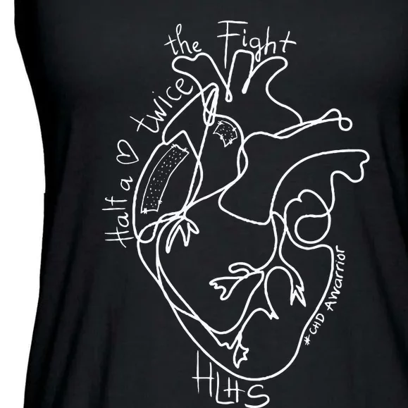 A Heart Warrior CHD Awareness Congenital Disease HLHS Ladies Essential Flowy Tank