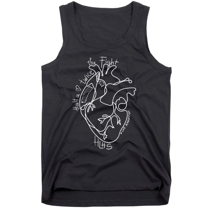 A Heart Warrior CHD Awareness Congenital Disease HLHS Tank Top