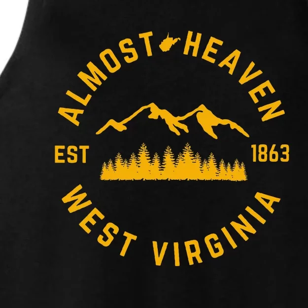 Almost Heaven West Virginia Mountains Forest Wv Home Pride Ladies Tri-Blend Wicking Tank